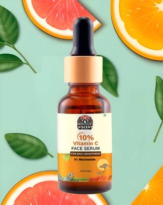Hiscent 10% Vitamin C Face Serum with 5%& Kakadu Plum | For Daily Brightness