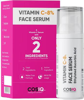 Cos-IQ Cos-IQ Vitamin C-8% Face Serum Protects Against, Wrinkles, Fine Lines (30 ml)
