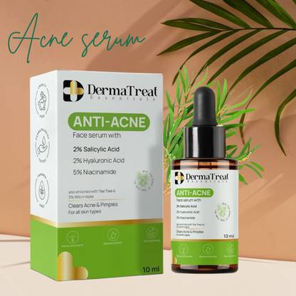 DermaTreat Essentials Face Serum for Pimple-Free & Glowing Skin | Targets Acne, Redness & Open Pores