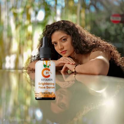 TRIVIBE Vitamin C is powerful antioxidant serum brightens dull complexions, fades dark spots, and evens out skin tone For Women