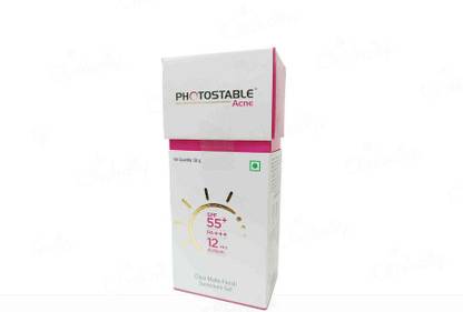 Photostable Acne Sunscreen Gel SPF 55