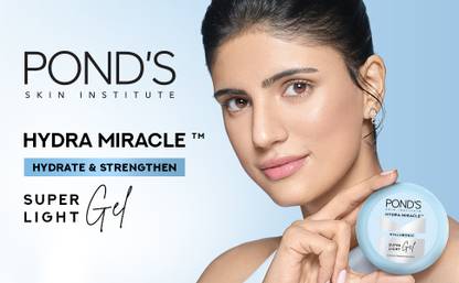 POND's Super Light Gel Oil Free Face Moisturizer 23g x 2 With Hyaluronic Acid & Vitamin E for Fresh Glowing Skin & 24 hr Hydration - Daily Use (46 g)