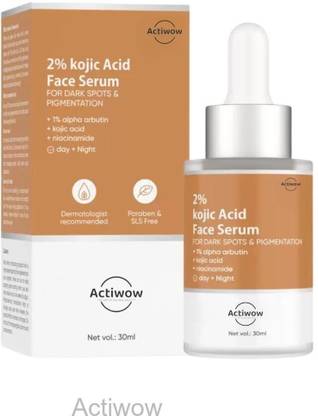 ACTIWOW 2% Kojic Face Serum With Turmeric For Skin Healing