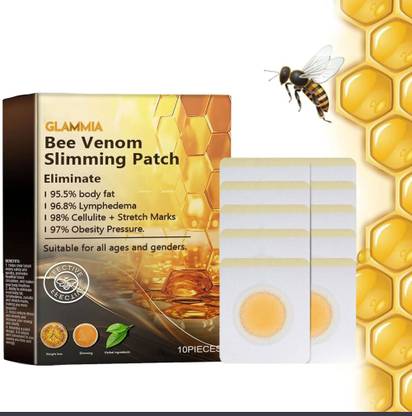 GLAMMIA Bee Venom Slimming Patch – Pack of 10 for Abdomen and Waist Shaping