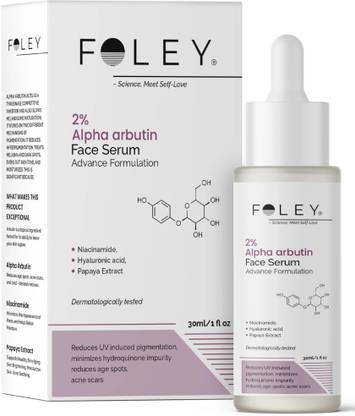 FOLEY Alpha Arbutin 2% Serum for Reduce acne scars Niacinamide & Hyaluronic acid