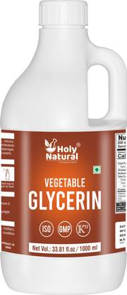 Holy Natural Organic Vegetable Glycerin 1000ml, Food Grade, For Edible, Skin and Hair care