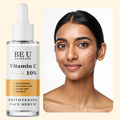 Be U Skin Defense Face Serum – Vitamin C, Arbutin & Hyaluronic Acid Help Smooth Skin & Fight Sun, Pollution & Texture Damage