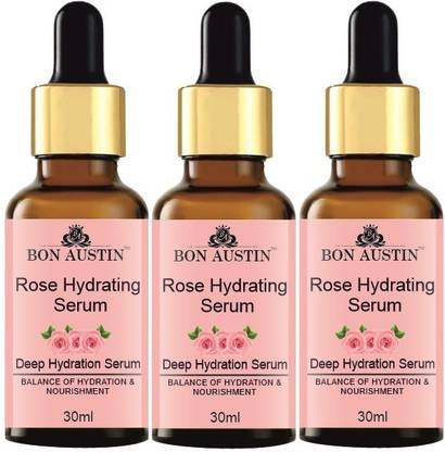 Bon Austin Rose Hydrating Serum for Repair Blemishes Toning & Bright Skin (30ML) Pack of 3