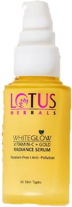 LOTUS HERBALS WhiteGlow Vitamin C and Gold Radiance Face Serum Dull & Dry Skin