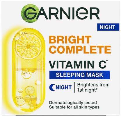 GARNIER Bright Complete Vitamin C Yoghurt Night Cream |Anti-Dark Spots Moisturiser
