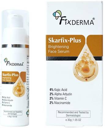 Fixderma Skarfix Plus 4% Kojic Acid Brightening Face Serum for Dark Spots & Pigmentation