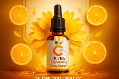 TRIVIBE Vitamin C Serum for Clear Skin, Dark Spot Fading & Bright Complexion