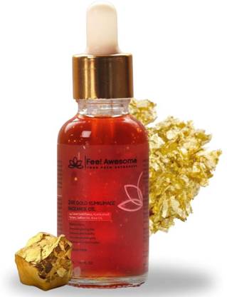 Feel awesome 24 Carat Gold Serum Enriched with Kumkumadi Oil & Saffron Oil Helps in Brightening of Skin and Anti-Aging