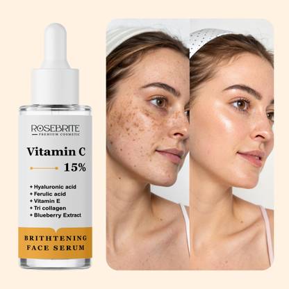 RoseBrite Vitamin C Serum – Brightens, Protects & Softens Skin with Daily Use