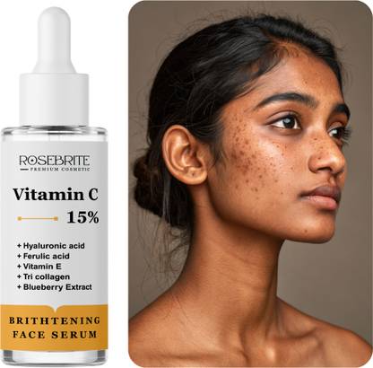 RoseBrite Glow Serum for Face – Vitamin C + Hyaluronic Acid to Brighten, Hydrate & Restore Natural Radiance