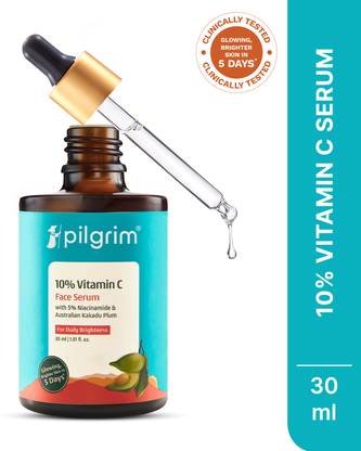 Pilgrim 10% Vitamin C Face Serum for Oily Skin|Men & Women|Skin Brightening