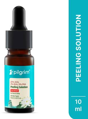 Pilgrim 25% AHA + 2% BHA + 5% PHA Peeling Solution Face Serum for Exfoliation|Detan