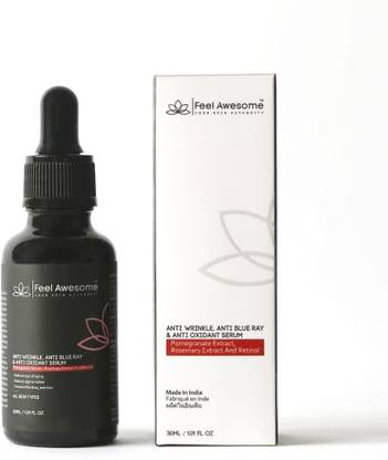 Feel awesome Anti Wrinkle, Anti Blue Ray & Anti Oxidant Serum | Skin Smoothing and Protective Serum| Treats Hyperpigmentation, Acne and Dark Spots