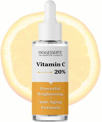 RoseBrite Vitamin C 20% Glow Repair Serum – Kojic Acid, Niacinamide, Ferulic Acid & Hyaluronic Work to Restore Radiance