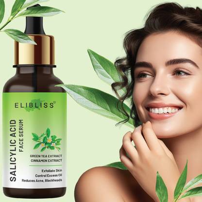 ELIBLISS Salicylic Serum for Blackheads, Open Pores, Reduces Excess Oil & Bumpy Texture