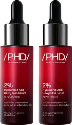 Proven Honest Derma /PHD/ 2% Hyaluronic Acid Dewy Skin Serum I 1% PGA & Panthenol pack of 2
