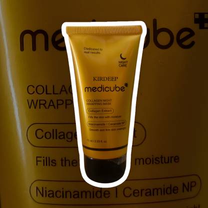 kirdeep GOLD Collagen Night Wrapping Mask with Niacinamide & Ceramide Deep Moisturizing & Firming Overnight Face