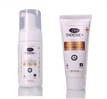 DOCSE + AHA BHA PHA FOAMING FACE CLEANSER AND SKIN LIGHENING MOISTURIZER