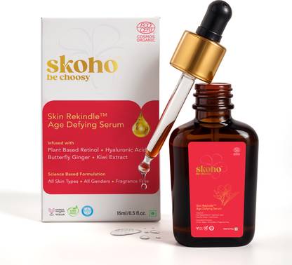 SKOHO Plant Based Retinol Anti-Aging Face Serum, reduce Fine lines & Wrinkles |Organic