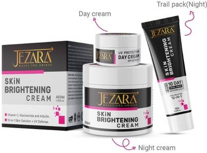 JEZARA Skin Whitening Cream lightens skin tone with UV protection