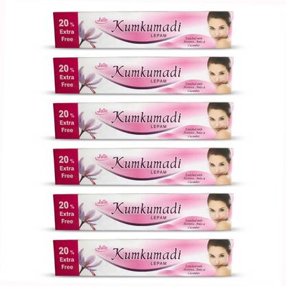 Jain Kumkumadi Lepam 12g Ayurvedic Fairness Cream(Pack of 6)