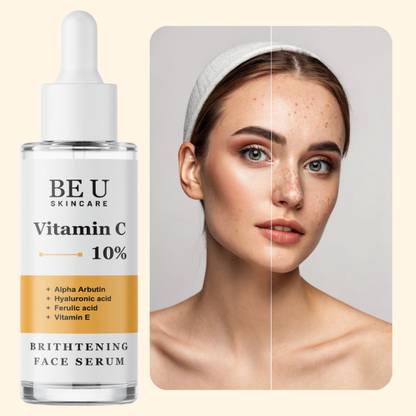 Be U Glow & Shield Face Serum – Vitamin C, Alpha Arbutin & Hyaluronic Acid Fight Sun, Toxins & Textural Damage Naturally