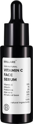 BRILLARE 10% Vitamin C Face Serum for Glowing Skin with Probiotics | Visible Glow in Just 7 Days