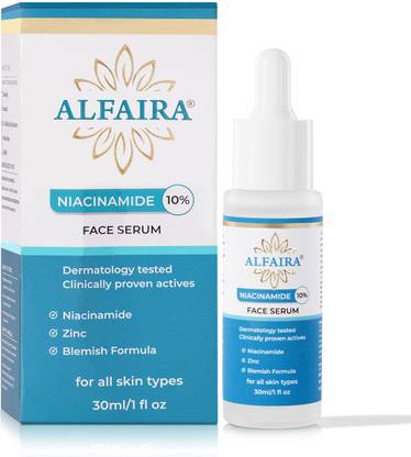 Alfaira 10% Niacinamide Serum With Blemish Formula For Dark Spots & Acne Mark Open Pores