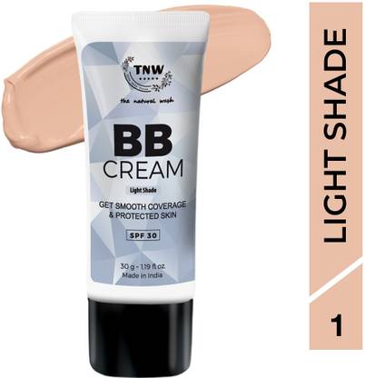 TNW - The Natural Wash BB Cream With SPF 30 | Light Shade | Matte Finish | Non-Greasy