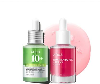 ANUA Ultimate Spot Duo, Niacinamide 10 + TXA 4 Serum & Azelaic Acid 10 Hyaluron Redness Soothing Serum,