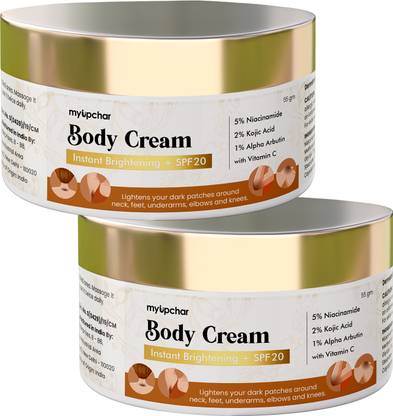myUpchar Brightening & Whitening Body Cream For Dark Patches on Body With 4% Niacinamide