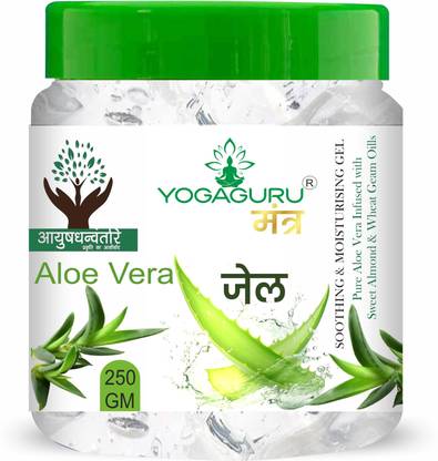 YOGAGURU MANTR Aloe Vera Gel For Skin Acne, Scars, Dark spots Face & Hair Care