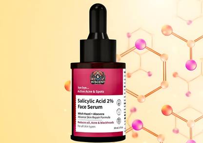 Hiscent 2% Salicylic Acid Face Serum | Anti Acne, Pimple Care & Deep Pore Cleansing | For Oily & Acne-Prone Skin