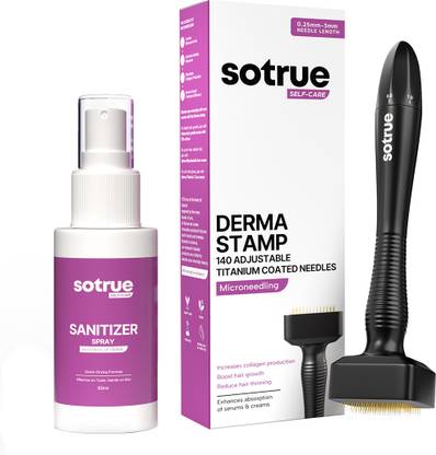 Sotrue Derma Stamp for Hair Growth | Adjustable Needles 0.25mm to 3mm | for Skin Repair