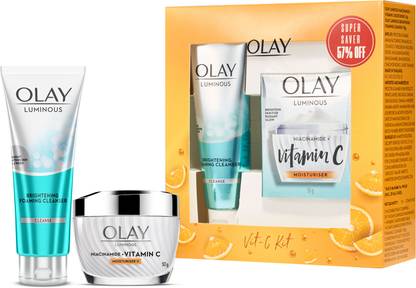 OLAY Vitamin C Kit for 2X Glow Cream + Cleanser