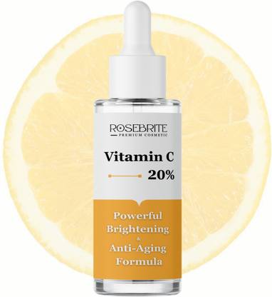 RoseBrite Vitamin C 20% Intense Face Serum – With Kojic Acid, Ferulic & Niacinamide for Skin Glow, Spot Control & Hydration