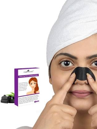 PARK DANIEL Bamboo Blackhead Remover Strips & Cleansing Charcoal Nose Patch Peel Off Nose Sticker (4 Pcs) - Pack of 1