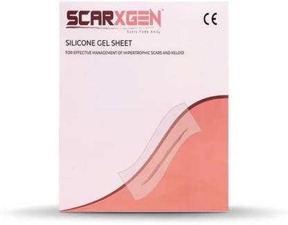 SCARXGEN SILICONE GEL SHEET 6cm x 12cm | Linear Scar,Large Scars, Burns Scar