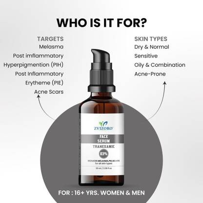 Zvizoro 3% Tranexamic Acid Face Serum for Melasma, Pigmentation(30ml)