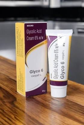 glyco-6 6 Cream - Dermatologist Recommended Glycolic Acid Solution for Skin Brightening and Smoothing (30g) - Single Pack - 100% Result Oriented