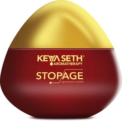 KEYA SETH AROMATHERAPY Stopage Age Reversal Treatment-Control Wrinkles, Hyperpigmentation, Rejuvenating, Night Cream for Glowing & Youthful Looking Complexing, with Pure Essential Oil & Extract of Amla & Green Tea.