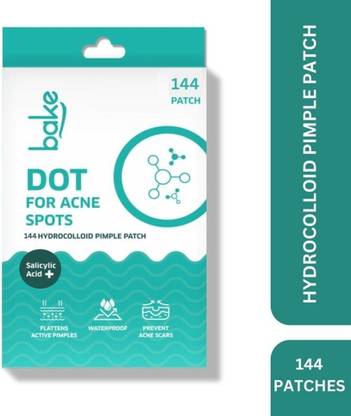 Bake 2% Salicylic Acid Pimple Patches for Active Acne & Acne Prone Skin With Hydrocolloid Waterproof Patches (144 Dots)