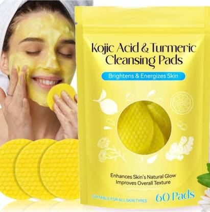 RNGNTC Q Kojic Acid and Turmeric Cleansing Pads for Face, Dark Spots(60-PADS)