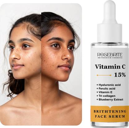 RoseBrite Ultra-Hydrating Vitamin C Serum – Infused with Ferulic Acid, Hyaluronic Acid & Vitamin E for Long-Lasting Soft Skin Glow