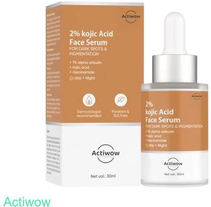 ACTIWOW 2% Kojic Face Serum With Squalane For Skin Hydration & Brightness